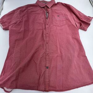 Engbers Slim Fit Red Short Sleeve Shirt Size 2XL 100% Cotton